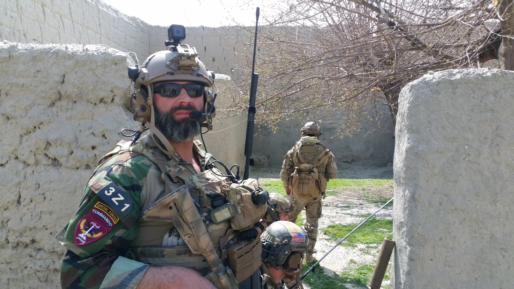 Sal Rossano in full kit on deployment with Special Forces