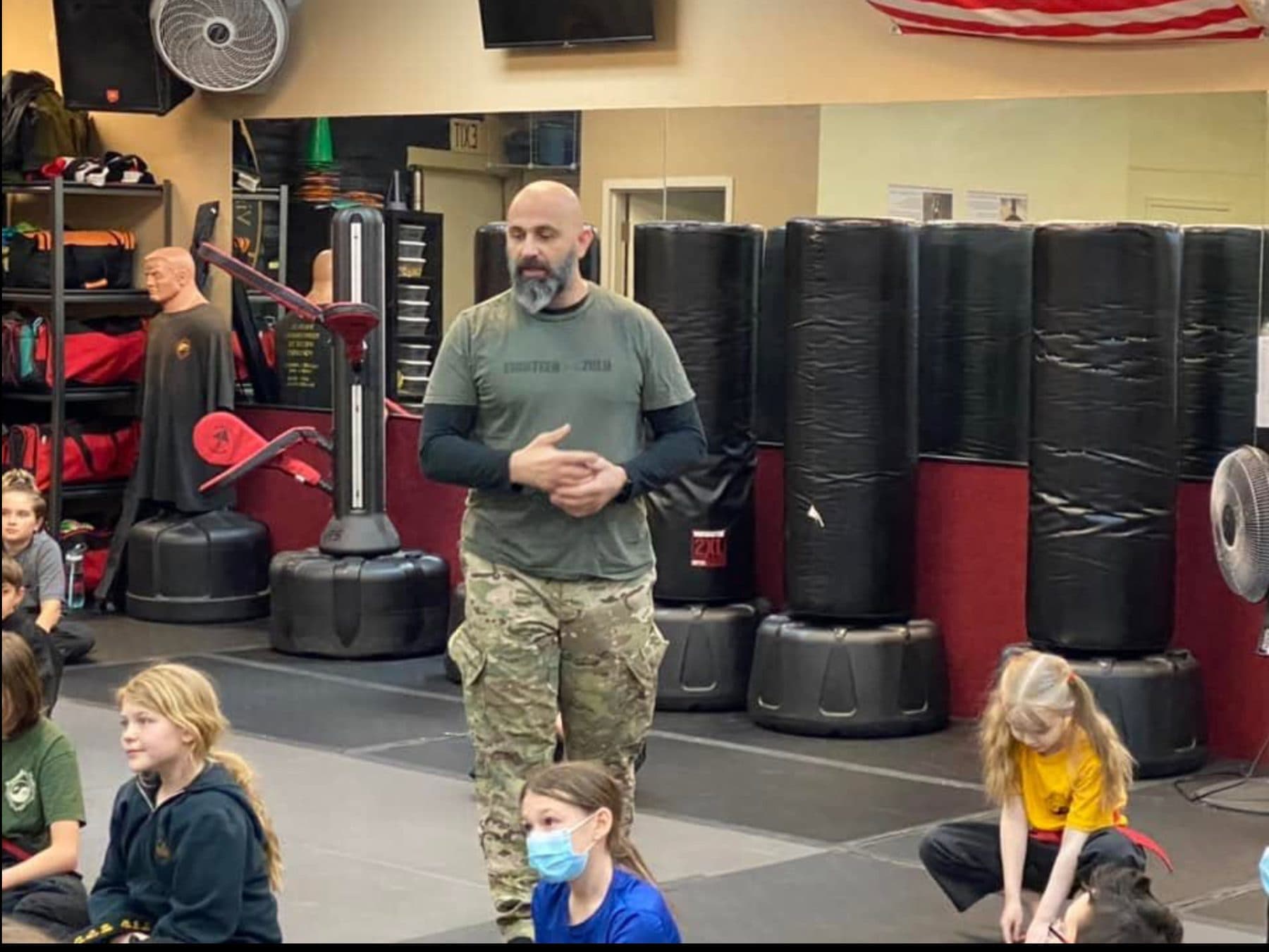 Sal Rossano teaching a youth martial arts class